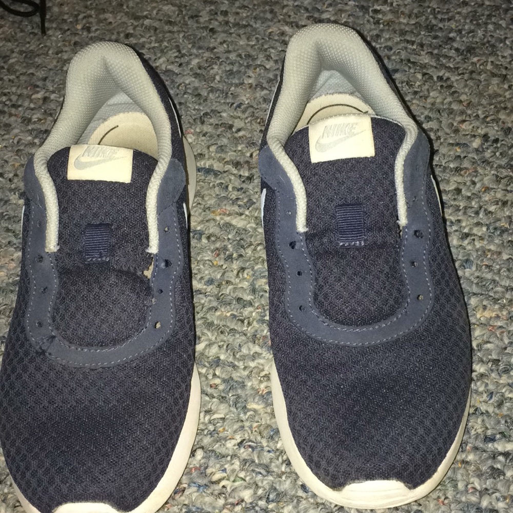 Blue Nike shoes